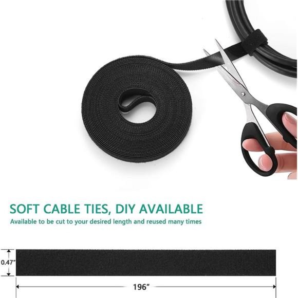 173 Pcs Cable Management Organizer Kit, Include 4 Cable Sleeve Split - Picture 6 of 7